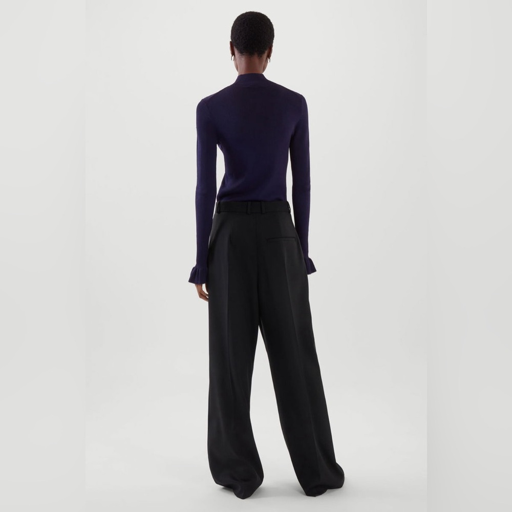 COS Crewneck Frill Sleeve Top sz S - Picture 6 of 8